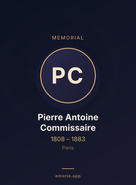 Memorial portrait of Pierre Antoine Commissaire
