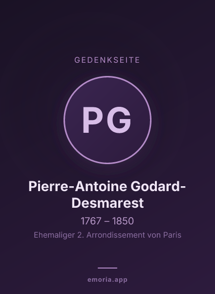 Gedenkportrait von Pierre-Antoine Godard-Desmarest