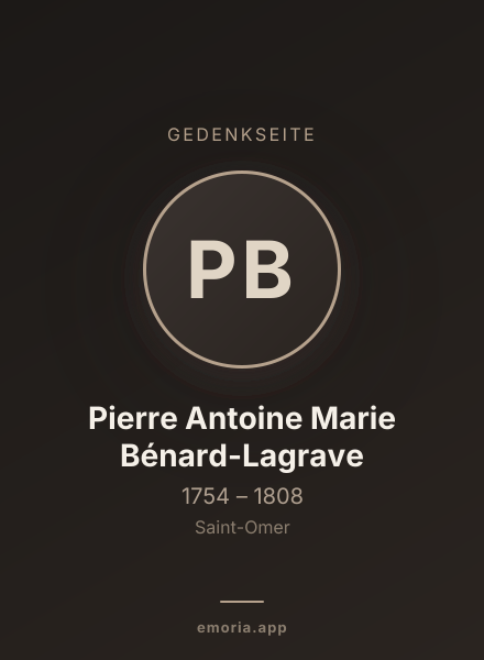 Gedenkportrait von Pierre Antoine Marie Bénard-Lagrave