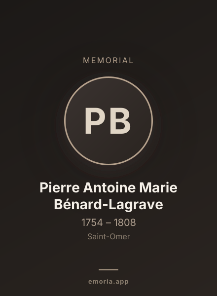 Memorial portrait of Pierre Antoine Marie Bénard-Lagrave