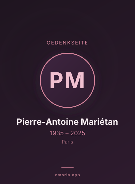Gedenkportrait von Pierre-Antoine Mariétan