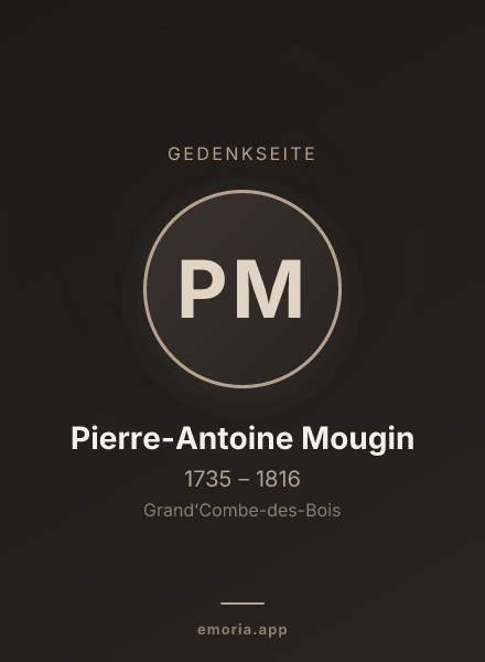 Gedenkportrait von Pierre-Antoine Mougin