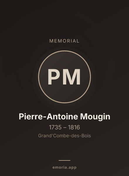 Memorial portrait of Pierre-Antoine Mougin