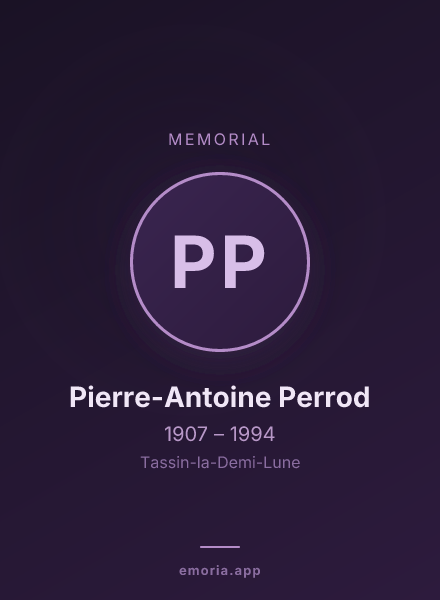 Memorial portrait of Pierre-Antoine Perrod