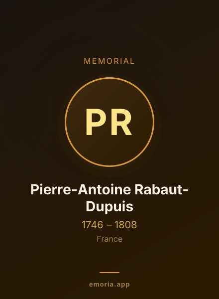 Memorial portrait of Pierre-Antoine Rabaut-Dupuis