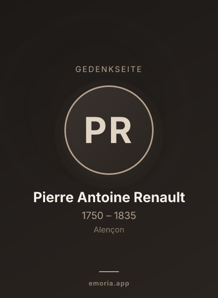 Gedenkportrait von Pierre Antoine Renault