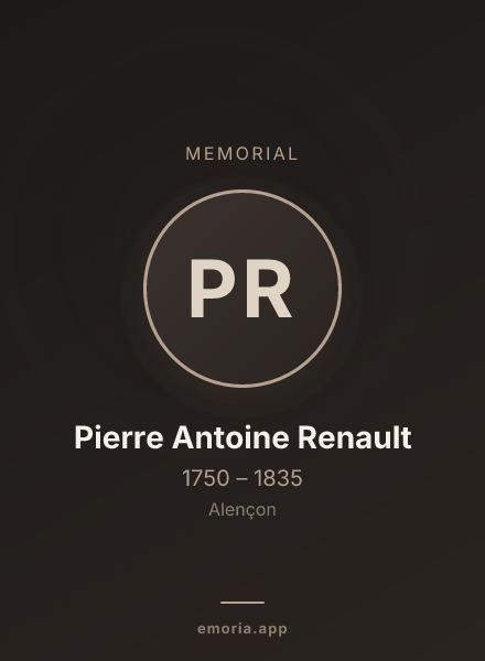 Memorial portrait of Pierre Antoine Renault