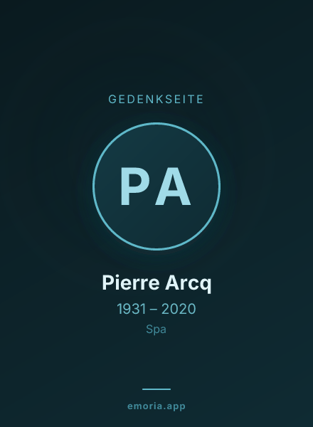 Gedenkportrait von Pierre Arcq