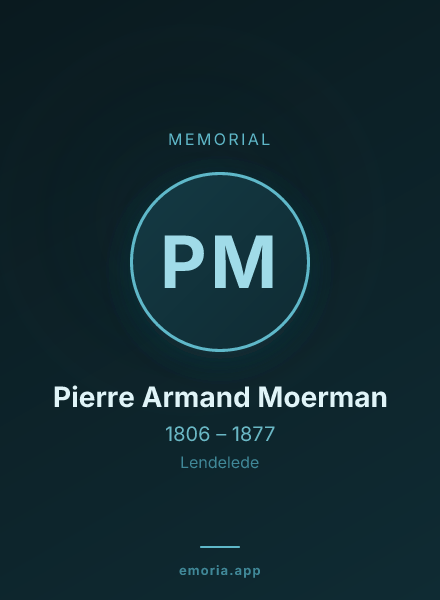 Memorial portrait of Pierre Armand Moerman