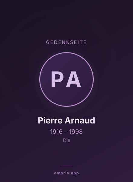 Gedenkportrait von Pierre Arnaud
