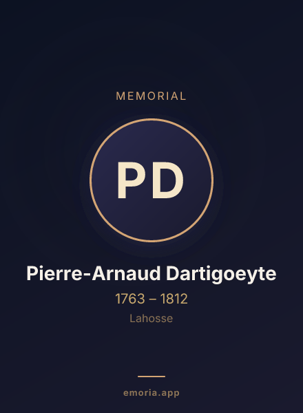 Memorial portrait of Pierre-Arnaud Dartigoeyte