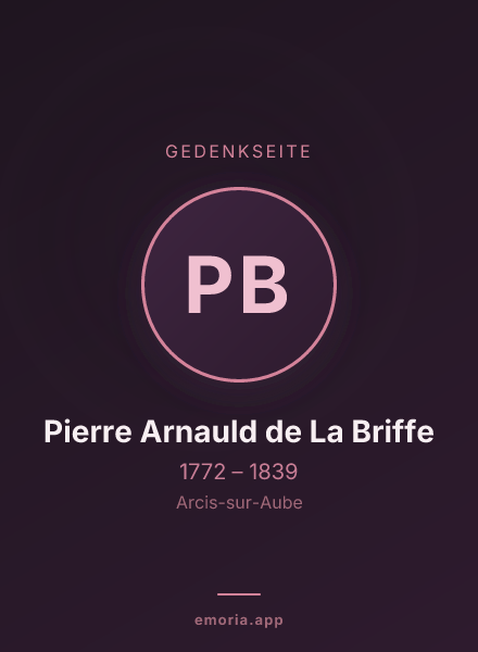 Gedenkportrait von Pierre Arnauld de La Briffe