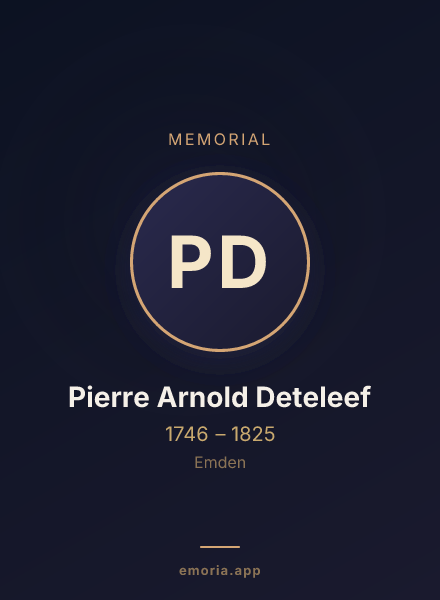 Memorial portrait of Pierre Arnold Deteleef