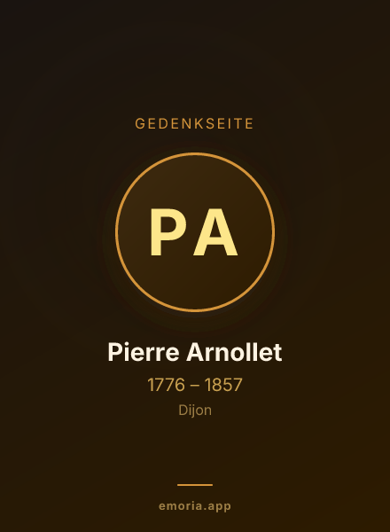 Gedenkportrait von Pierre Arnollet
