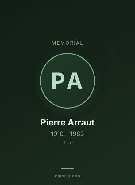 Memorial portrait of Pierre Arraut