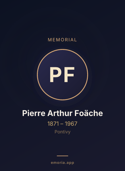 Memorial portrait of Pierre Arthur Foäche