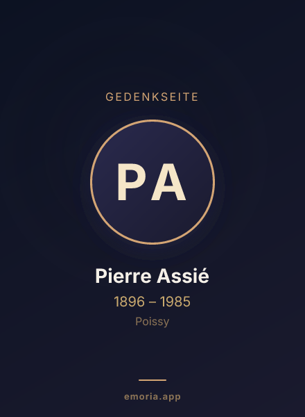 Gedenkportrait von Pierre Assié