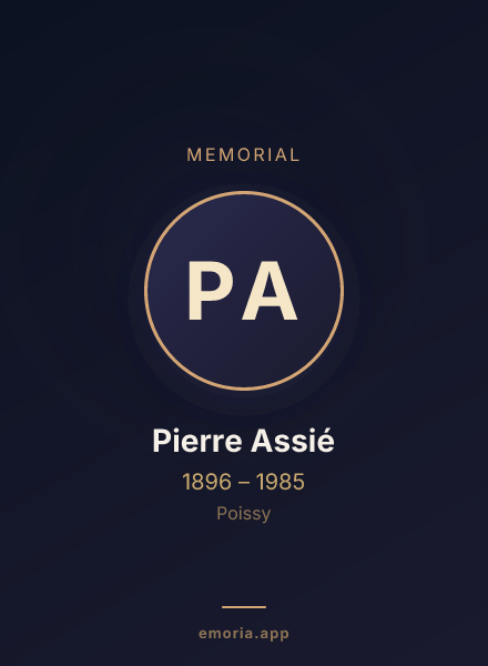 Memorial portrait of Pierre Assié