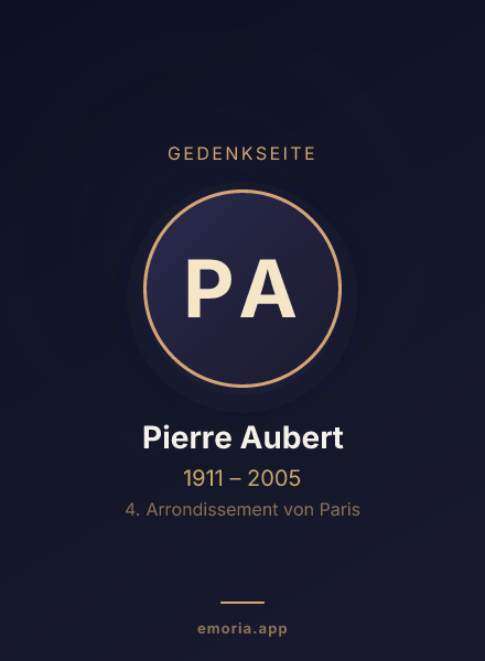 Gedenkportrait von Pierre Aubert