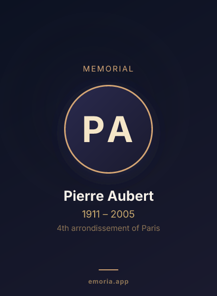 Memorial portrait of Pierre Aubert