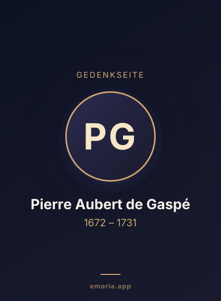 Gedenkportrait von Pierre Aubert de Gaspé