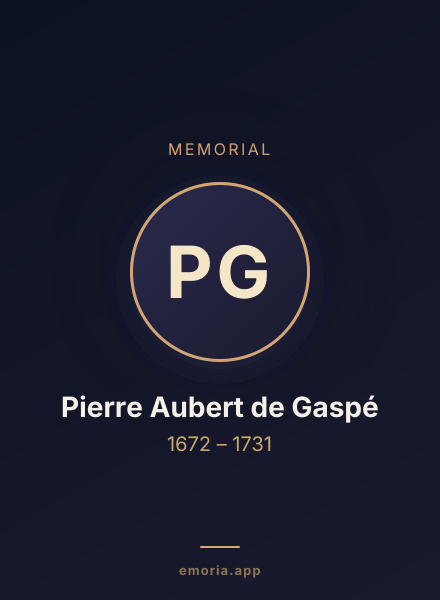 Memorial portrait of Pierre Aubert de Gaspé