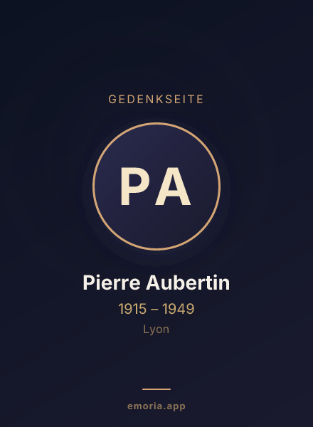Gedenkportrait von Pierre Aubertin