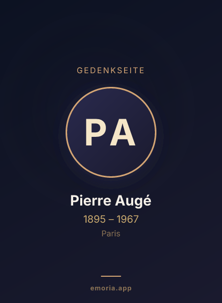 Gedenkportrait von Pierre Augé