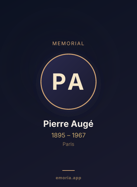 Memorial portrait of Pierre Augé