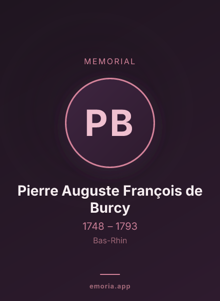 Memorial portrait of Pierre Auguste François de Burcy