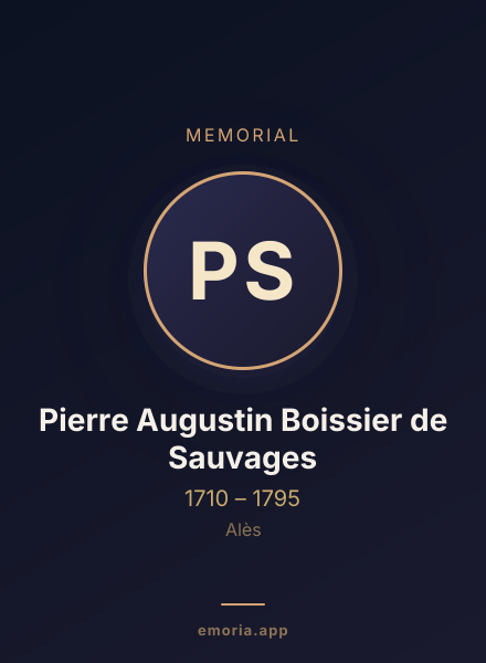 Memorial portrait of Pierre Augustin Boissier de Sauvages