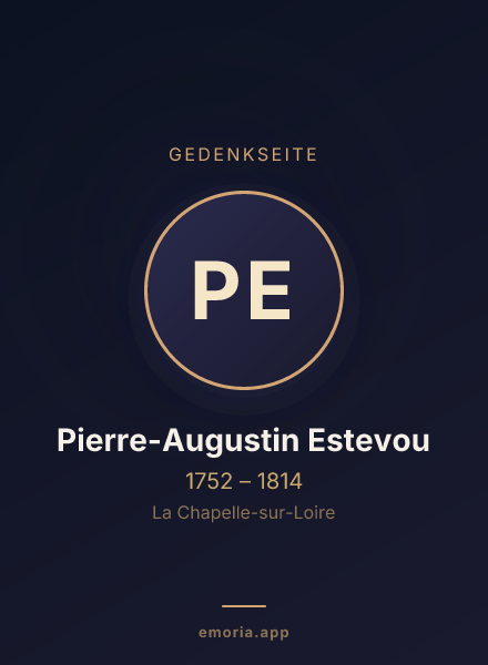 Gedenkportrait von Pierre-Augustin Estevou