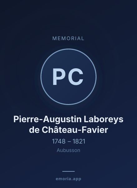 Memorial portrait of Pierre-Augustin Laboreys de Château-Favier