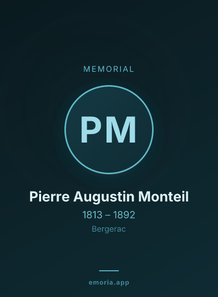 Memorial portrait of Pierre Augustin Monteil