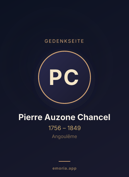 Gedenkportrait von Pierre Auzone Chancel