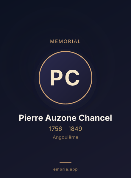 Memorial portrait of Pierre Auzone Chancel