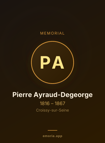 Memorial portrait of Pierre Ayraud-Degeorge
