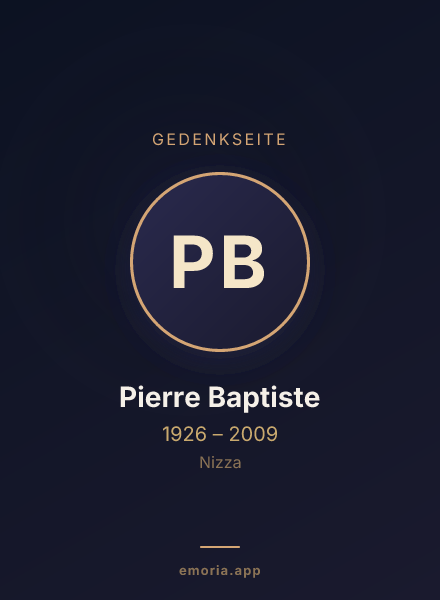 Gedenkportrait von Pierre Baptiste