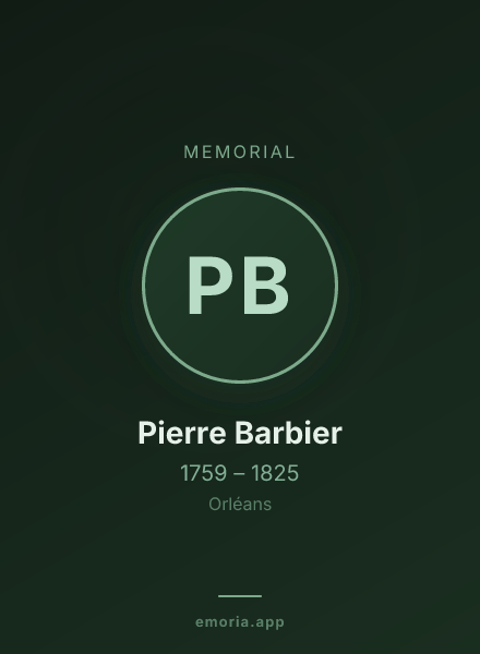 Memorial portrait of Pierre Barbier