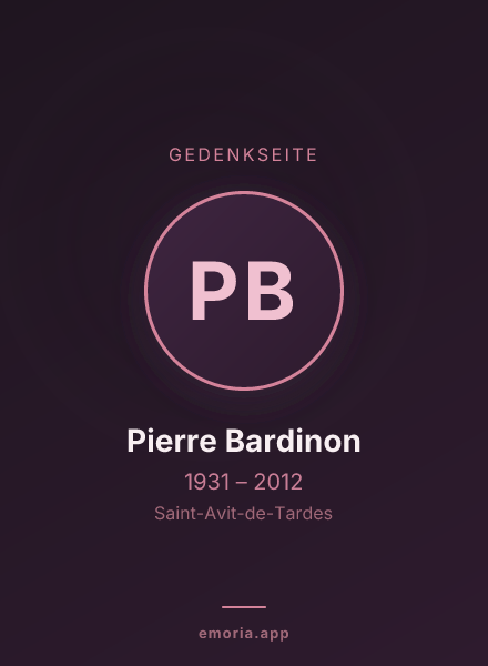 Gedenkportrait von Pierre Bardinon