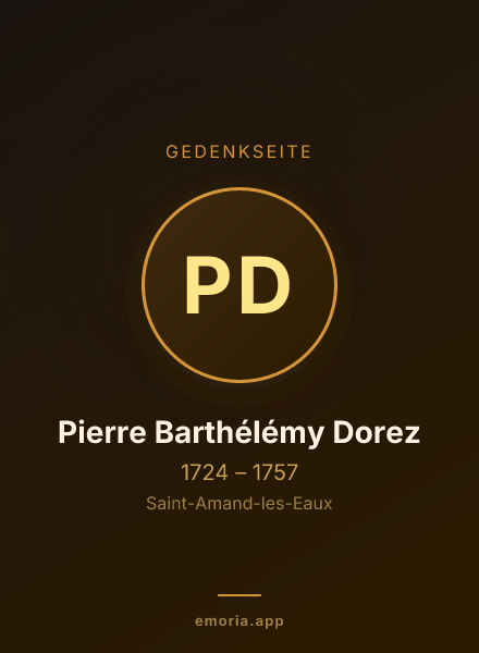 Gedenkportrait von Pierre Barthélémy Dorez
