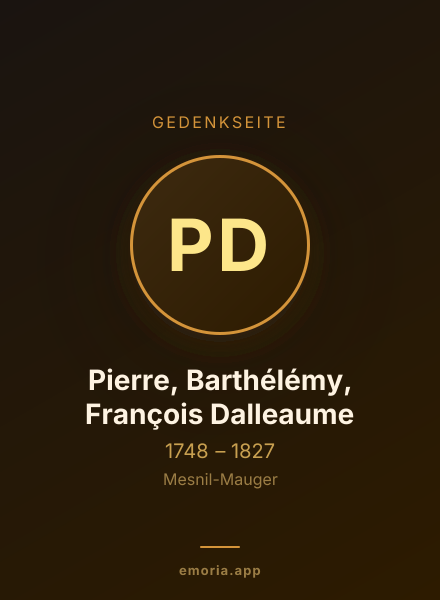 Gedenkportrait von Pierre, Barthélémy, François Dalleaume