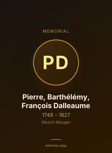 Memorial portrait of Pierre, Barthélémy, François Dalleaume