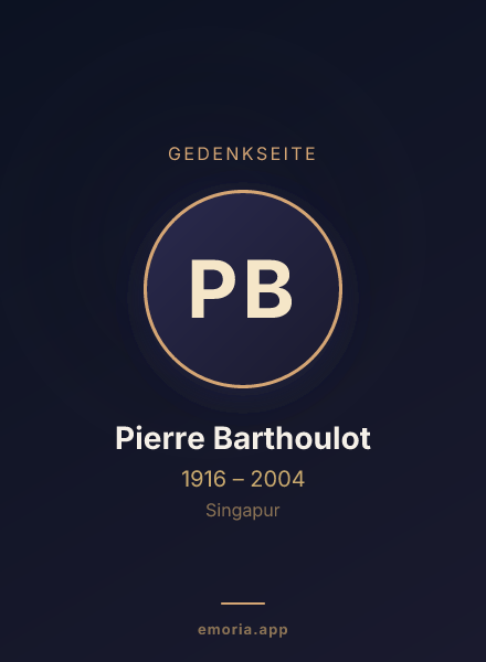 Gedenkportrait von Pierre Barthoulot