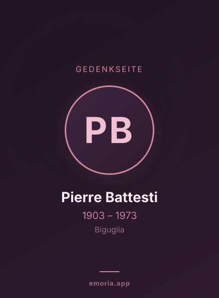 Gedenkportrait von Pierre Battesti