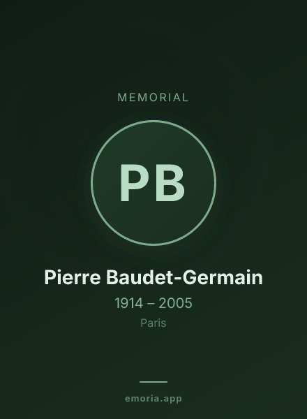 Memorial portrait of Pierre Baudet-Germain