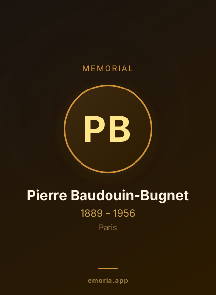 Memorial portrait of Pierre Baudouin-Bugnet