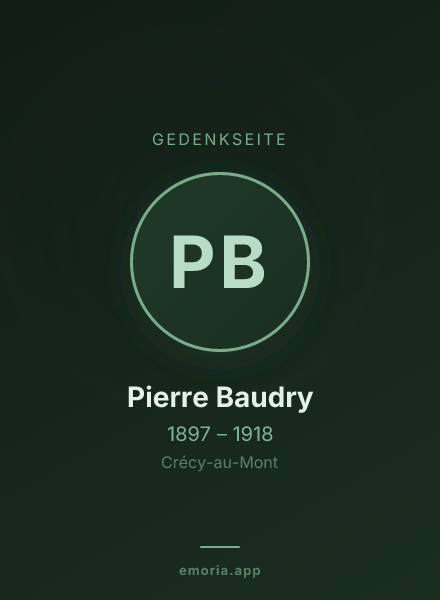 Gedenkportrait von Pierre Baudry