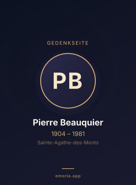 Gedenkportrait von Pierre Beauquier