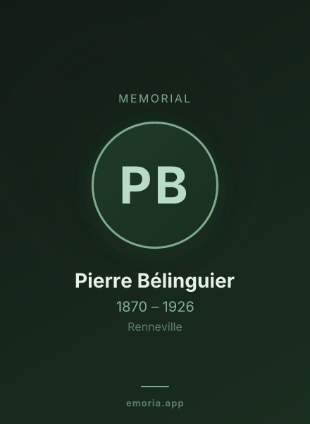 Memorial portrait of Pierre Bélinguier